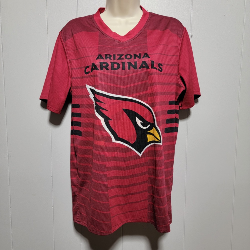 Arizona Cardinals NFL Flag Reversible Jersey Red Grey Mens Small PTP 19.5in